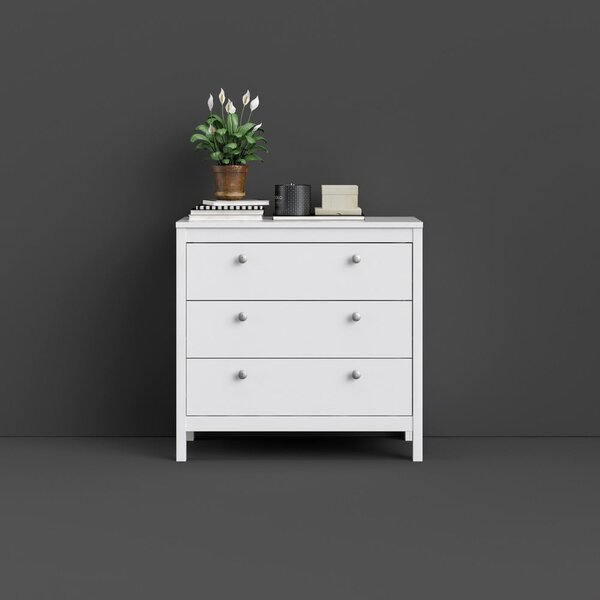 Bijela niska komoda 82x80 cm Madrid – Tvilum