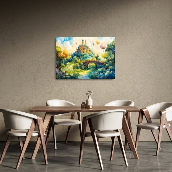 Staklena slika - Bajkoviti dvorac (70x50 cm)
