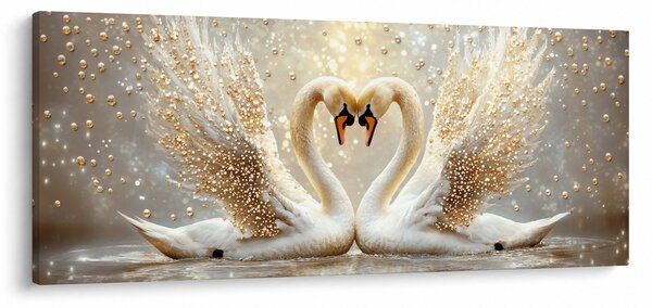 Slika - Zlatni labudovi (120x50 cm)