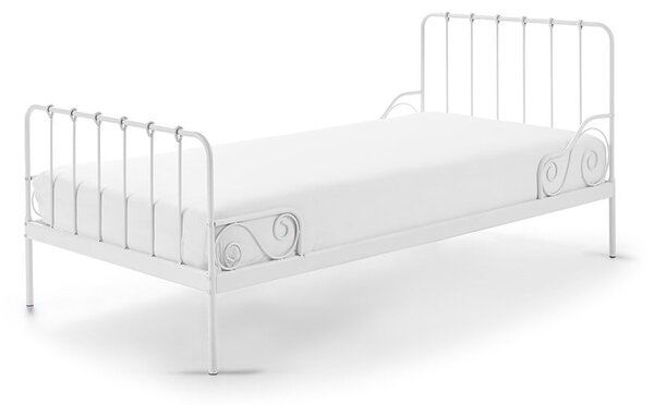 Bijeli metalni dječji krevet Vipack Alice, 90 x 200 cm