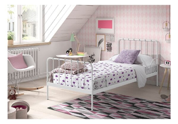 Bijeli metalni dječji krevet Vipack Alice, 90 x 200 cm