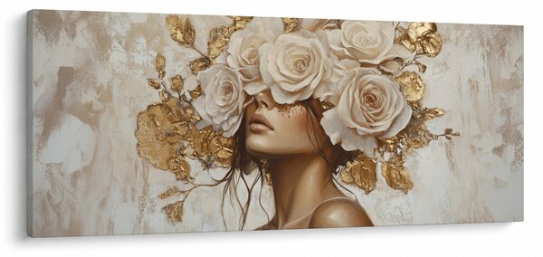 Slika - Djevojka s ružama (120x50 cm)