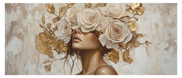 Slika - Djevojka s ružama (120x50 cm)