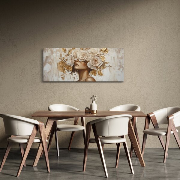 Slika - Djevojka s ružama (120x50 cm)