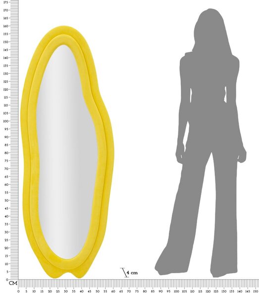 Zidno ogledalo Chanele Yellow
