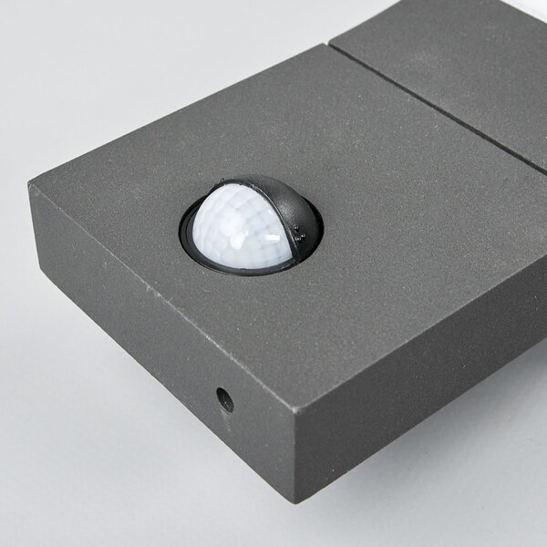 Juvia LED Vanjski Zidna lampa w/Senzor Graphite - Lucande