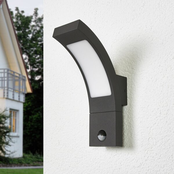 Juvia LED Vanjski Zidna lampa w/Senzor Graphite - Lucande