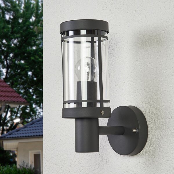 Vanjske Svjetiljka Lindby, Djori, Sivo, Balkon, Nehrđajući čelik, Moderan