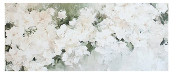 Slika - Apstrakcija bijelog cvijeća (120x50 cm)