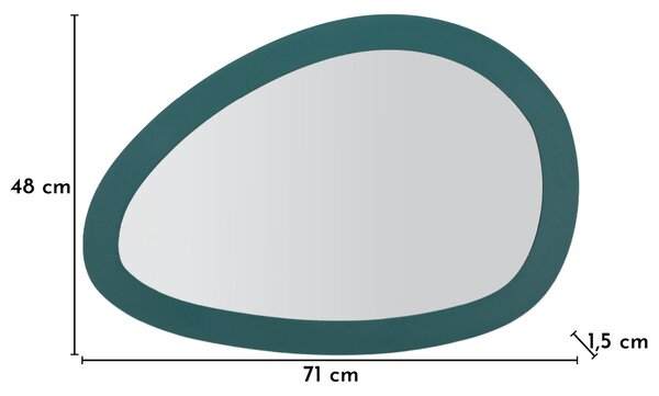 Zidno ogledalo Saturno Teal