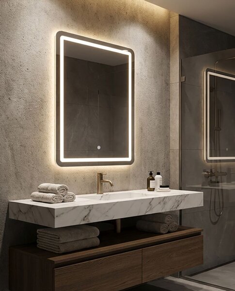 Zidno ogledalo LED Simple Rectangular