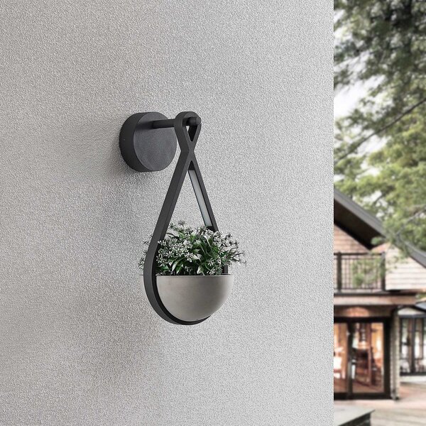 Vanjske Svjetiljka Lucande, Florka, Sivo, Balkon, Metal, Moderan