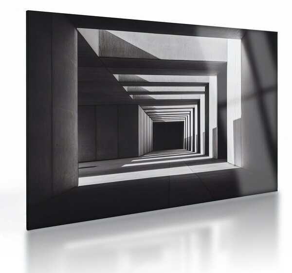 Staklena slika - Kvadratni tunel (70x50 cm)