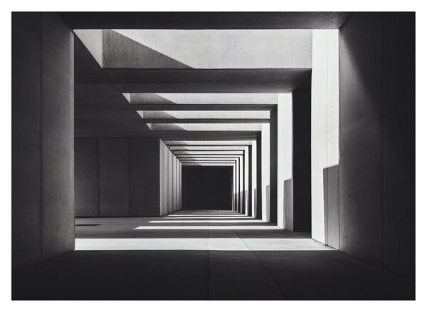 Staklena slika - Kvadratni tunel (70x50 cm)