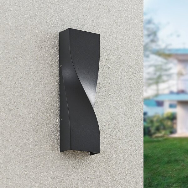 Vanjske Svjetiljka Lucande, Tibelya, Crno, Balkon, Aluminij, Moderan