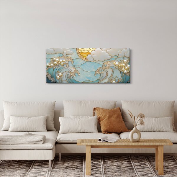 Slika - 3D biseri u oceanu (120x50 cm)