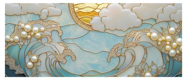 Slika - 3D biseri u oceanu (120x50 cm)