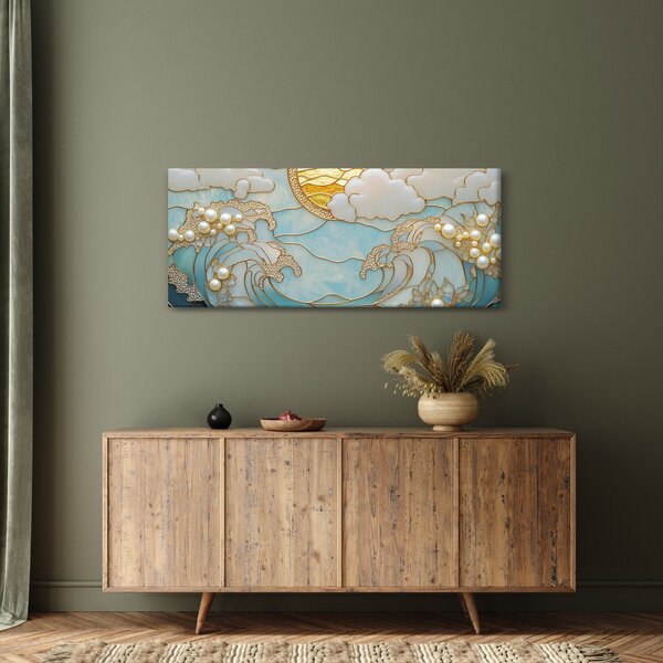 Slika - 3D biseri u oceanu (120x50 cm)