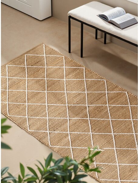 Ručno rađena jutenia staza u prirodnoj boji 80x200 cm Kunu – Hanse Home