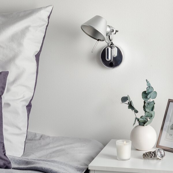 Zidne Svjetiljka Artemide, Tolomeo Micro Faretto, prigušiv, Metalik, Dnevna soba, Metal, Dizajn