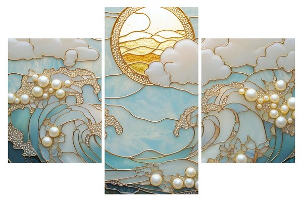 Slika - 3D biseri u oceanu (90x60 cm)