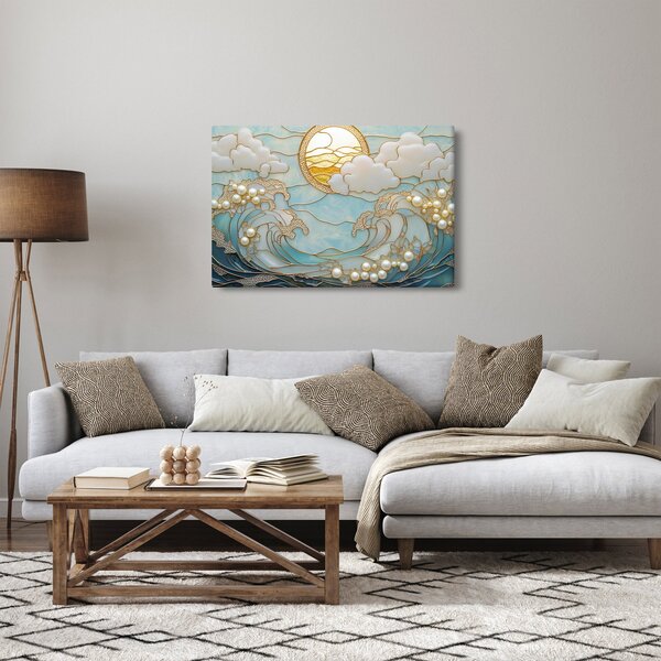 Slika - 3D biseri u oceanu (90x60 cm)