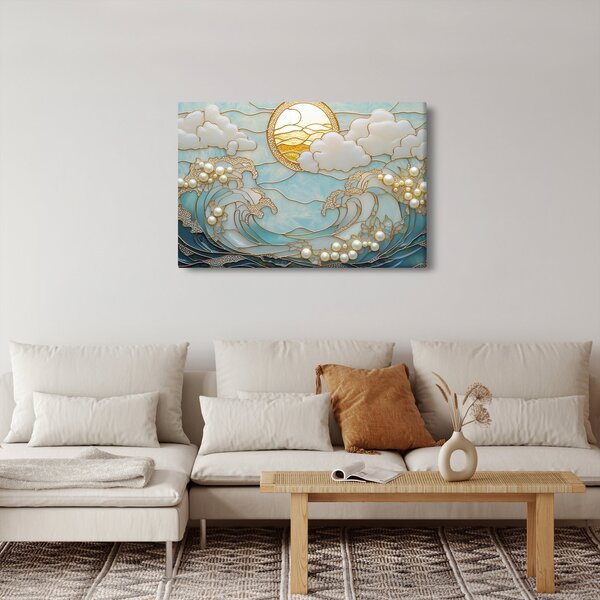 Slika - 3D biseri u oceanu (90x60 cm)