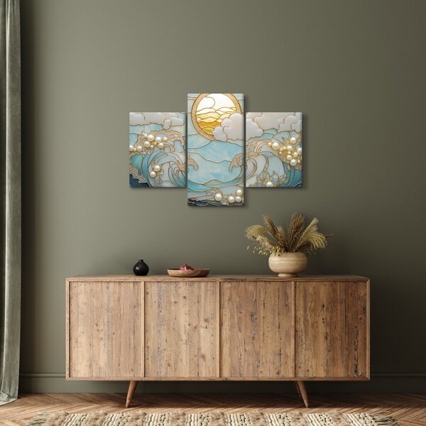 Slika - 3D biseri u oceanu (90x60 cm)