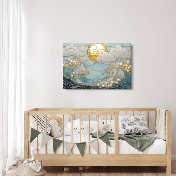 Slika - 3D biseri u oceanu (90x60 cm)