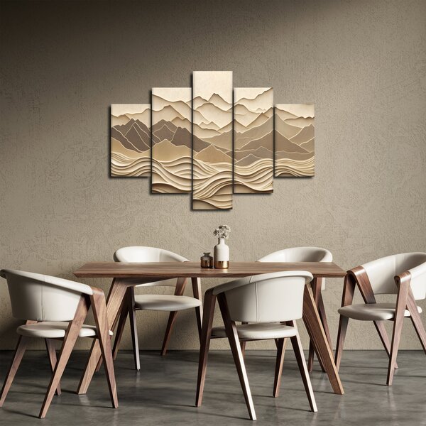 Slika - 3D linije planina (150x105 cm)
