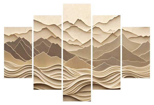 Slika - 3D linije planina (150x105 cm)