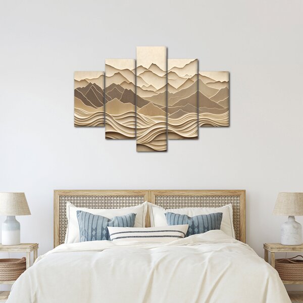 Slika - 3D linije planina (150x105 cm)