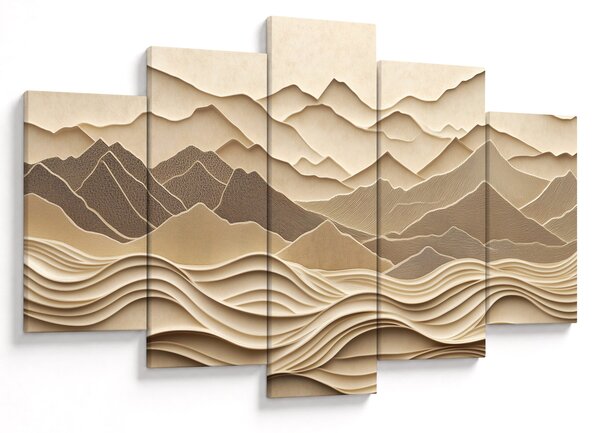 Slika - 3D linije planina (150x105 cm)