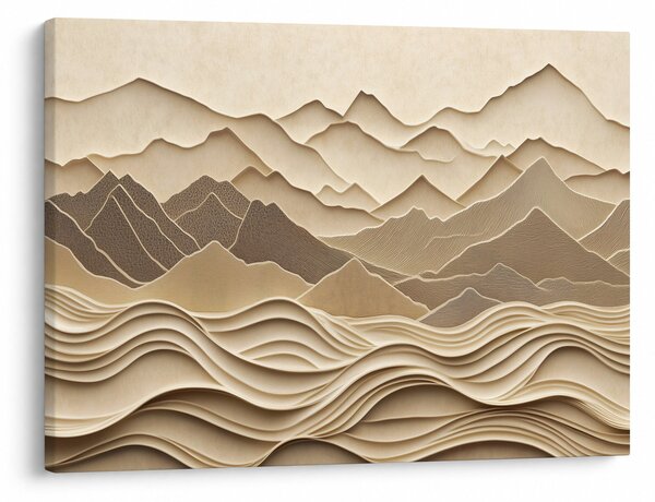 Slika - 3D linije planina (70x50 cm)