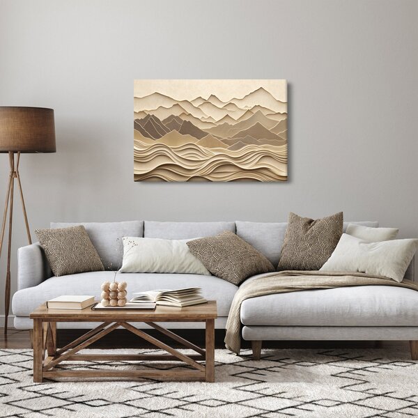 Slika - 3D linije planina (90x60 cm)