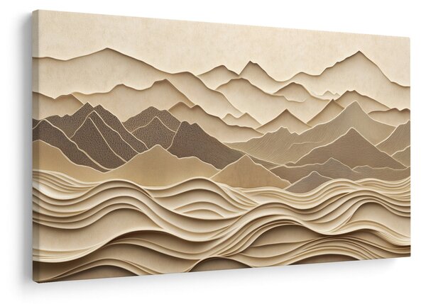 Slika - 3D linije planina (90x60 cm)