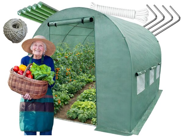 JAKS Vrtni plastenik 19 mm 2 × 3,5 m s UV zaštitom Počet vchodov: 1 - vchodový