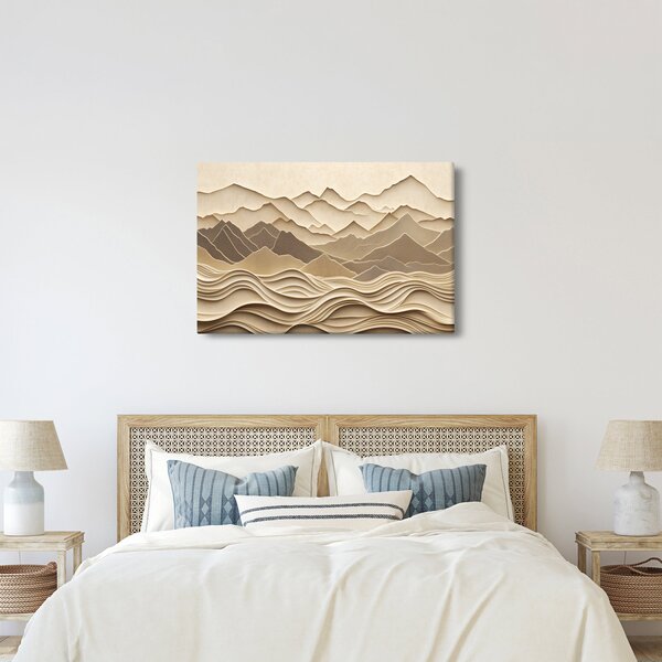 Slika - 3D linije planina (90x60 cm)