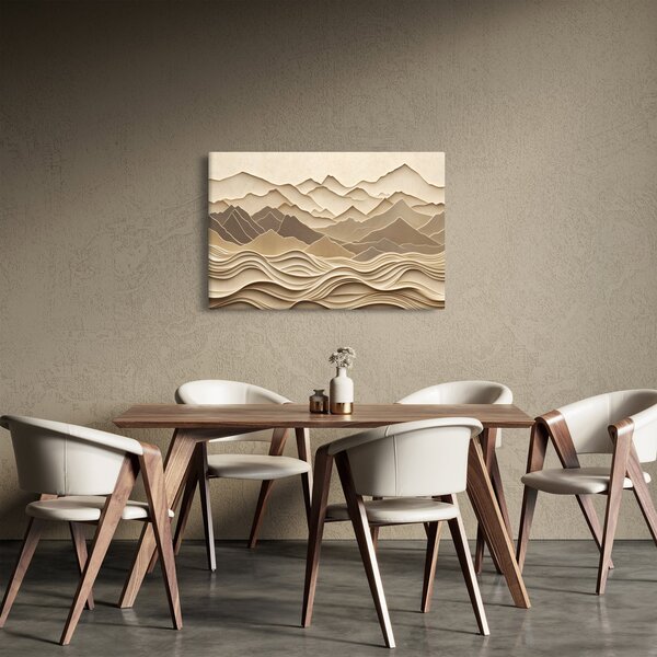 Slika - 3D linije planina (90x60 cm)
