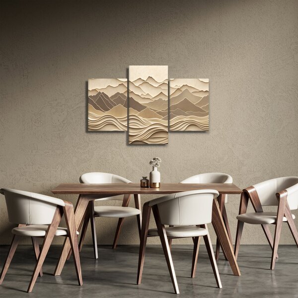 Slika - 3D linije planina (90x60 cm)