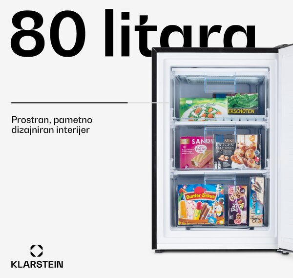 Klarstein Pluto 80L, zamrzivač, 4 zvjezdice, 80 litara, do -18 ° C