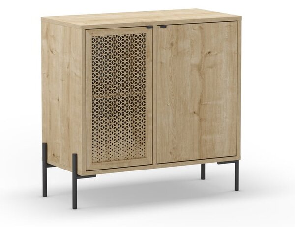 Niska komoda u dekoru hrasta u prirodnoj boji 80x80 cm Inca – Marckeric