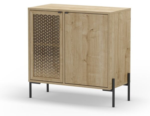Niska komoda u dekoru hrasta u prirodnoj boji 80x80 cm Inca – Marckeric