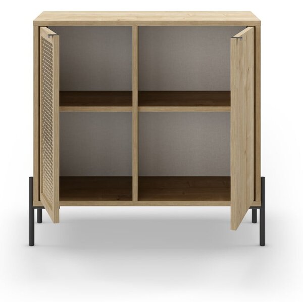 Niska komoda u dekoru hrasta u prirodnoj boji 80x80 cm Inca – Marckeric