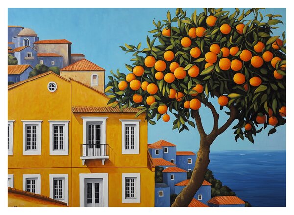 Staklena slika - Narančino drvo (70x50 cm)