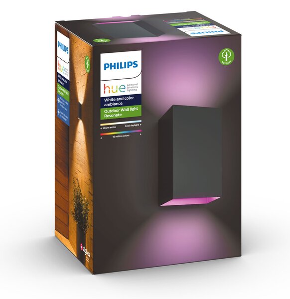 Vanjske Svjetiljka Philips Hue, Resonate, prigušiv, Crno, Metal, Moderan