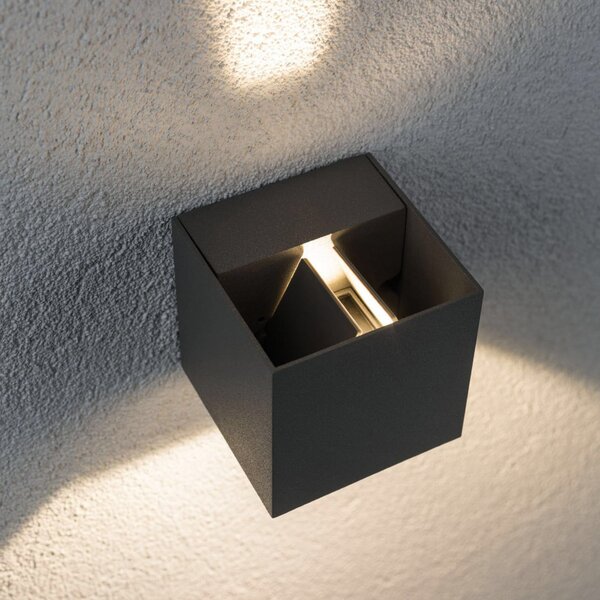 Cybo vanjska zidna svjetiljka 8x8 cm siva 2.700 K - Paulmann