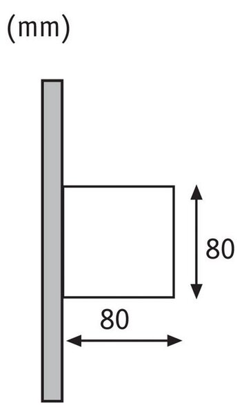 Cybo vanjska zidna svjetiljka 8x8 cm siva 2.700 K - Paulmann