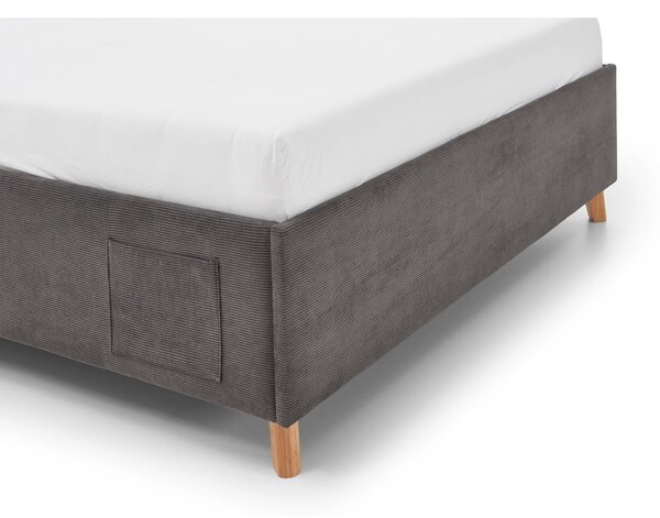 Antracitno sivi podstavljeni dječji krevet s prostorom za odlaganje s podnicom 140x200 cm Cool – Meise Möbel