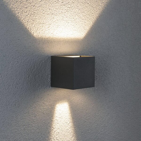 Cybo vanjska zidna svjetiljka 8x8 cm siva 2.700 K - Paulmann
